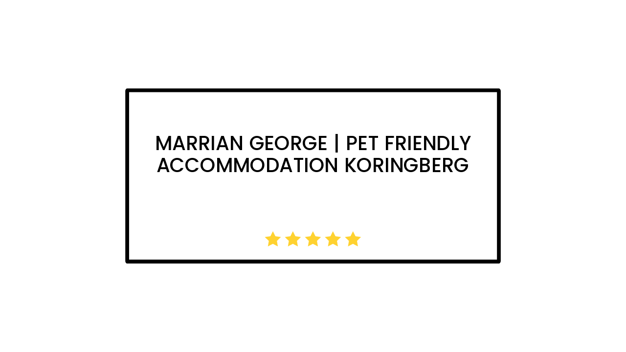 Marrian George | Pet Friendly Accommodation Koringberg