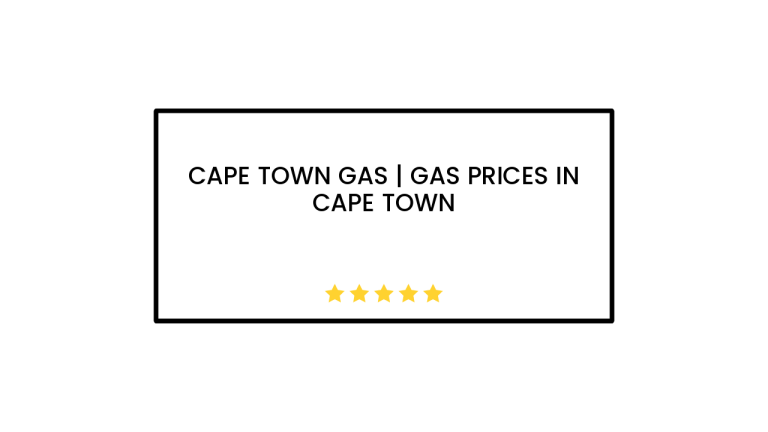 Cape Town Gas | Gas Prices in Cape Town