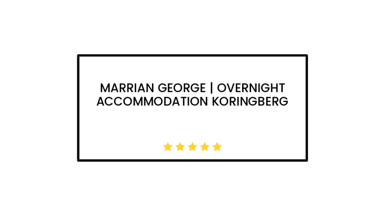 Marrian George | Overnight Accommodation Koringberg