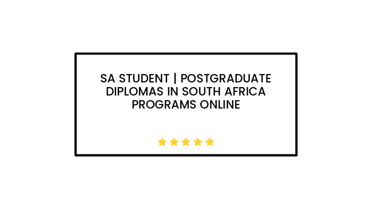 SA Student | Postgraduate Diplomas In South Africa Programs Online
